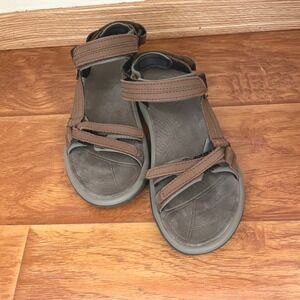 Teva Women's Hiking Sandals Sport Brown Adjustable Outdoor Comfort Sandals 8.5